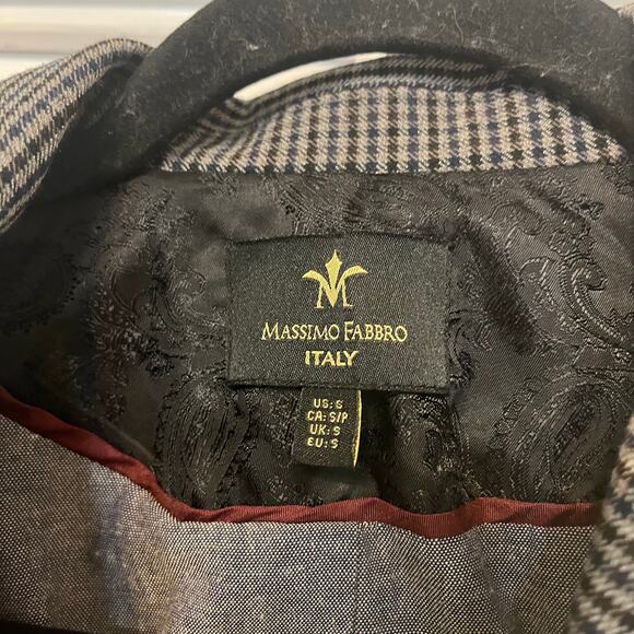 Massimo Fabbro Italy Plaid Elbow Sole Patch Blazer  Size Small - Picture 6 of 8